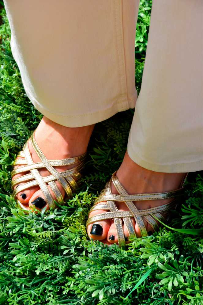 ROSA Golden Sandals  - 1