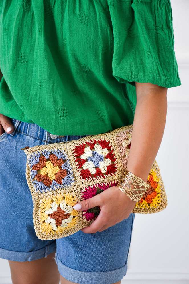 Mehrfarbige Blumen-Clutch MARGOT Noho - 1