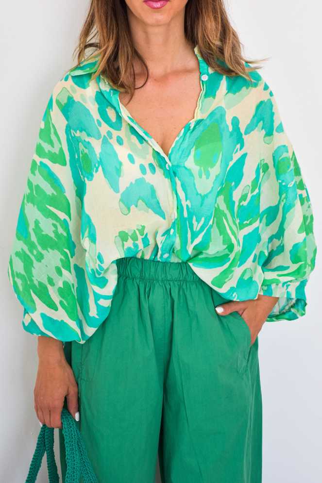 Banditas LARIA Green Printed Blouse BANDITAS - 1