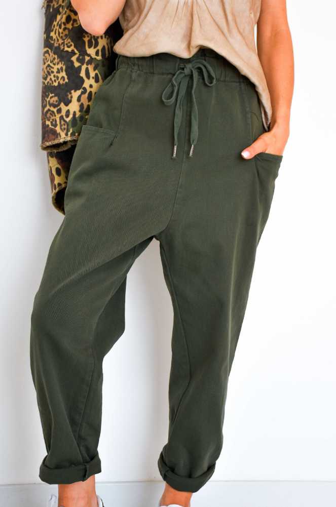 ELISE Khaki Cargo Pants Noho - 1