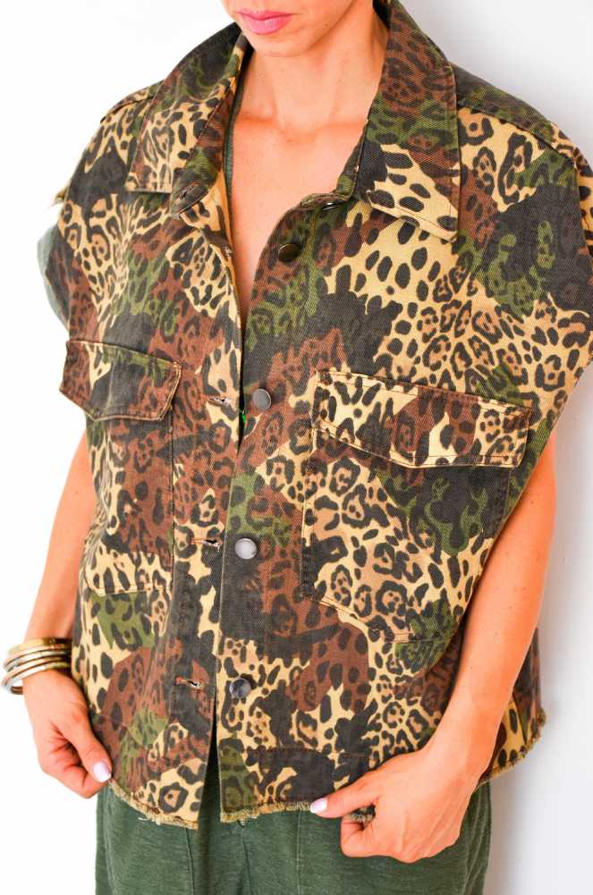 Chaqueta militar leopardo LIVIA Noho - 1