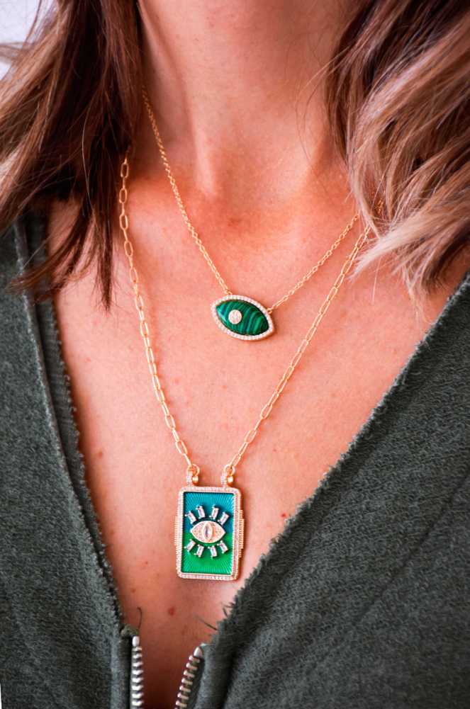 Collana con ciondolo verde LOLA Noho - 1