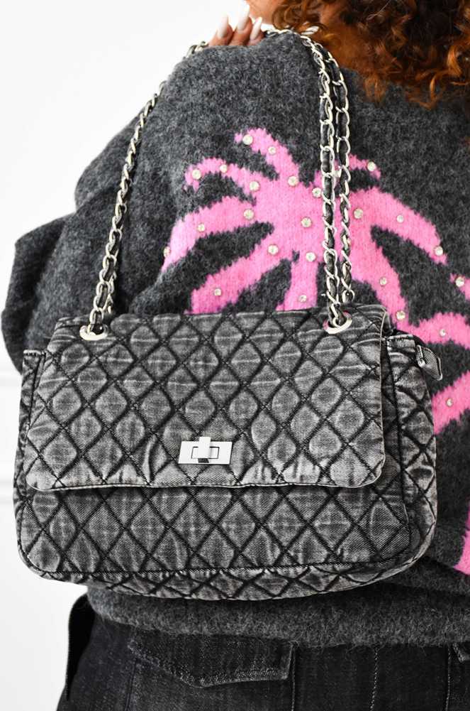 Black quilted bag ELISA Noho - 1