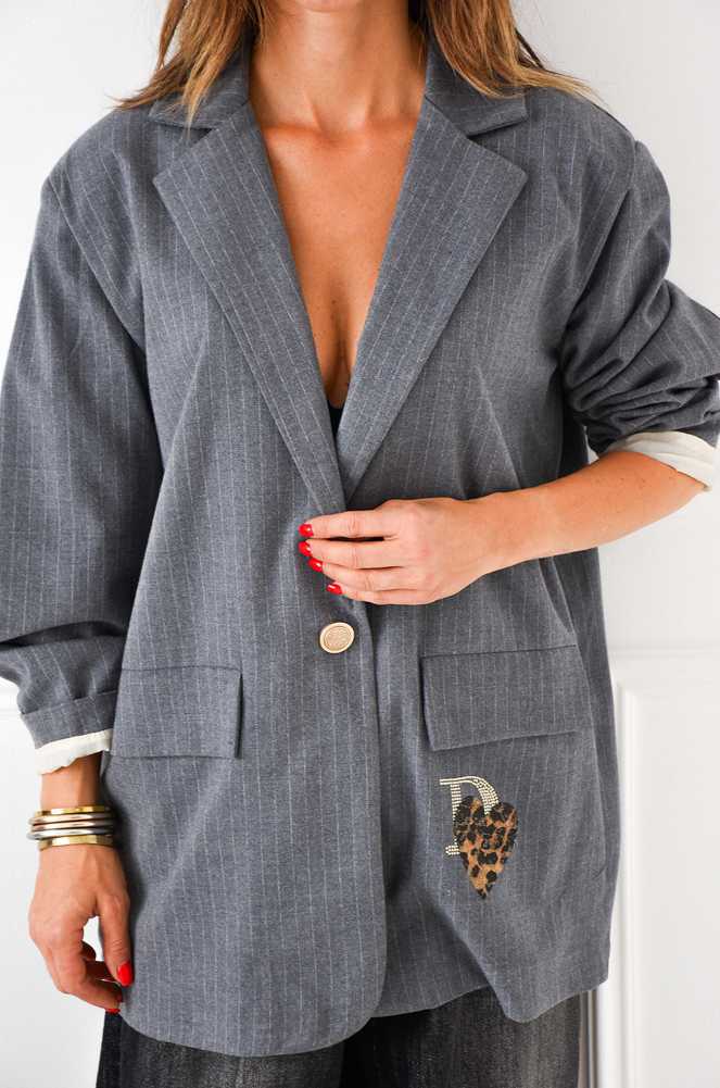 Blazer Gris Léopard BONNIE Noho - 1