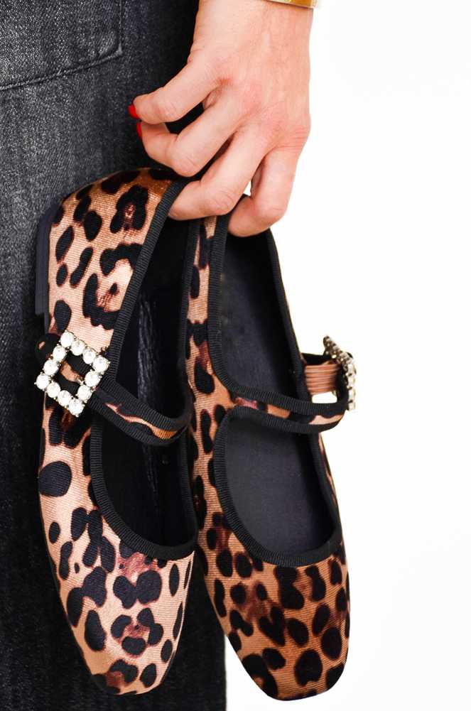 Velvet Leopard Ballerinas NATHA Noho - 1