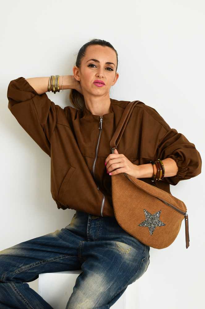 Camel Suede Jacket LOUISE Noho - 1