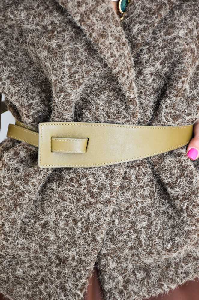 CRAZY Khaki Bow Belt Noho - 1