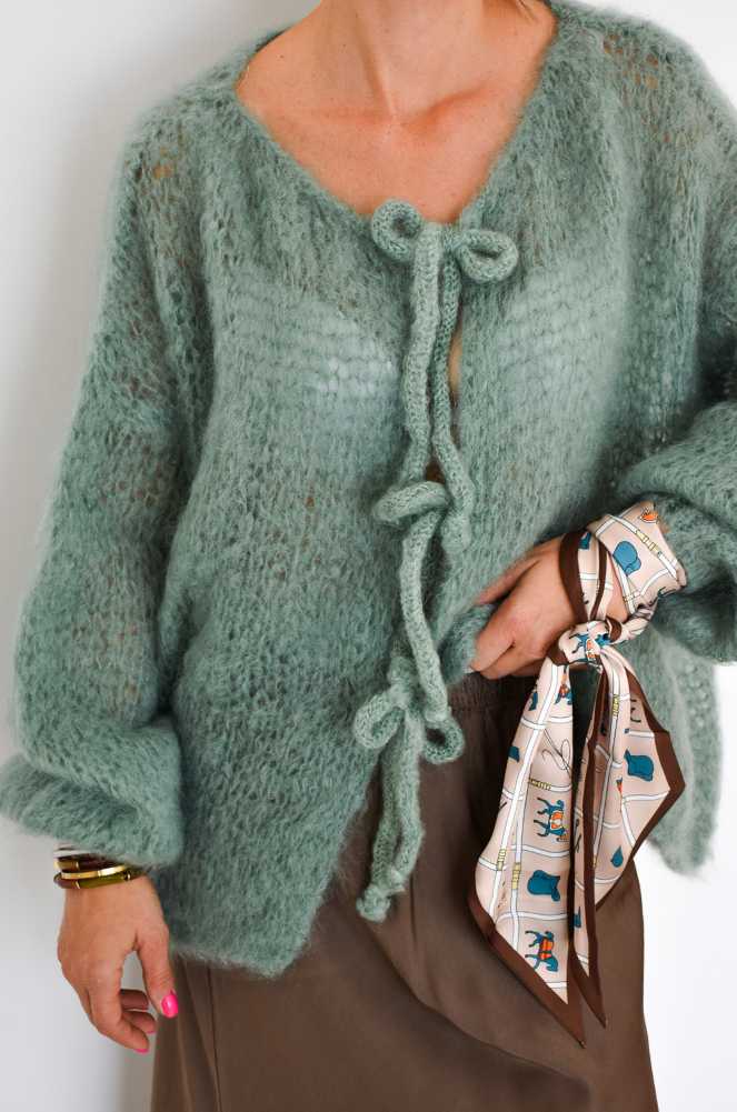 Green knotted jumper ALBANE Noho - 1