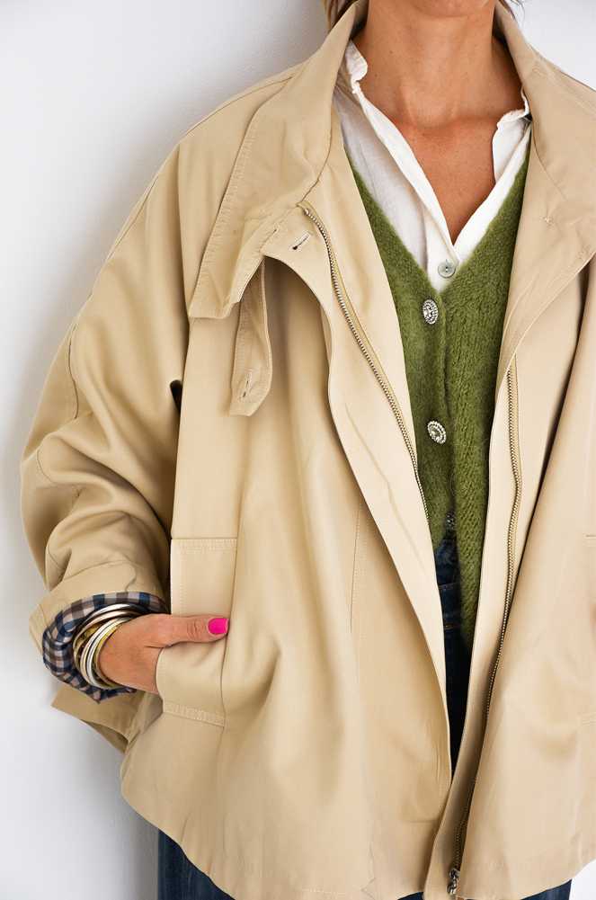 Kurzer Trenchcoat beige MINA Noho - 1