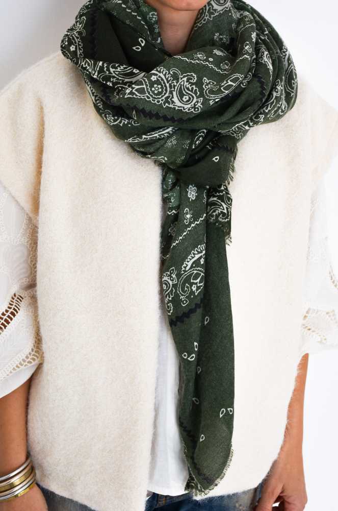 Foulard Bandana Vert LOU Noho - 1