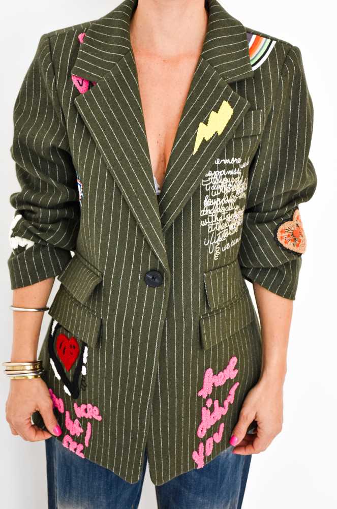 Khaki Patch Blazer FUNKY Noho - 1