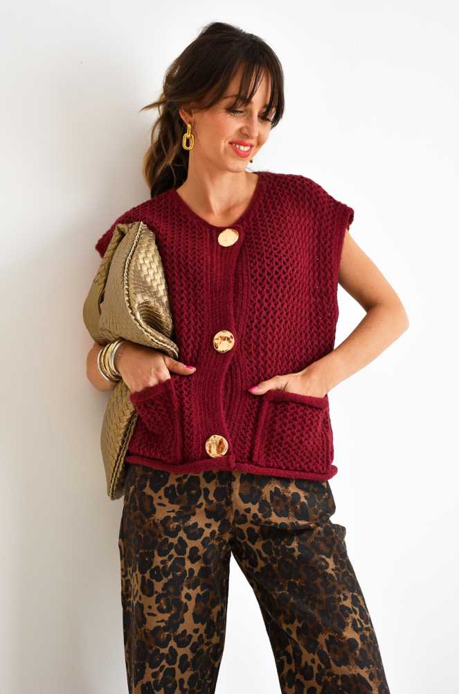 Gilet Bordeaux Doré DAISY Noho - 1