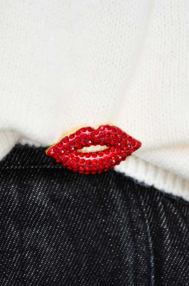 Broche Bouche Strass LYLY Noho - 1