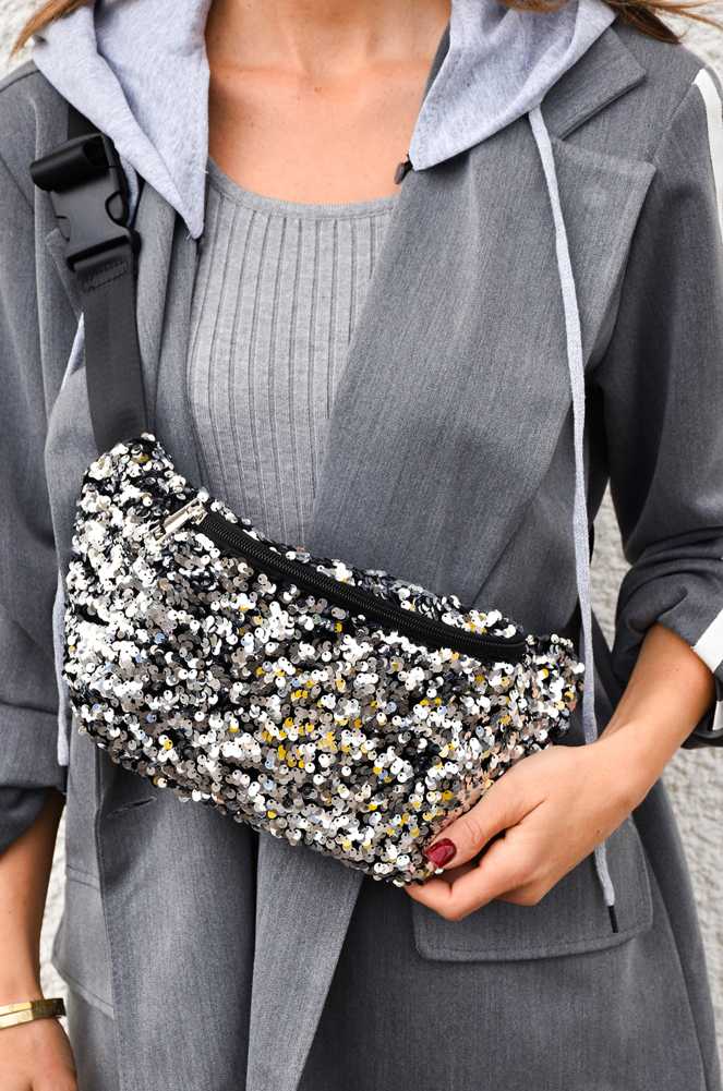 Pochette Sequin Argent LUCY Noho - 1