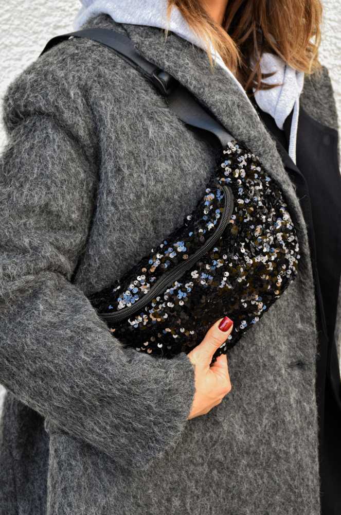 Pochette Sequin Noire LUCY Noho - 1