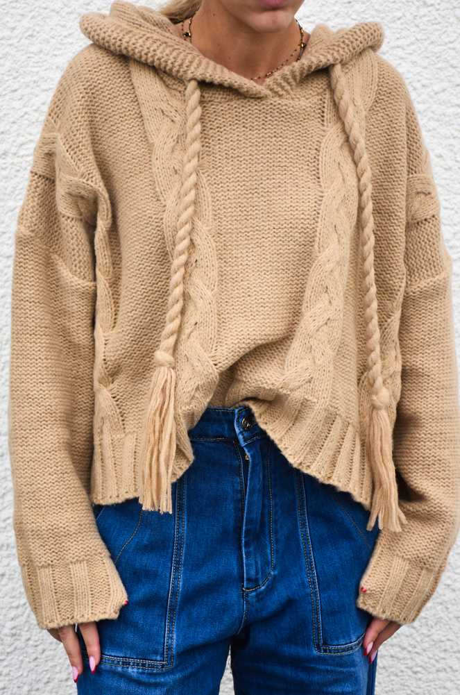 Pull Maille Beige ROMY Noho - 1