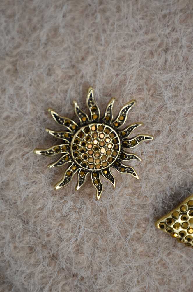 Broche Strass Soleil CELESTE Noho - 1