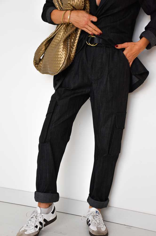 Pantalon Cargo Noir LISON Noho - 1