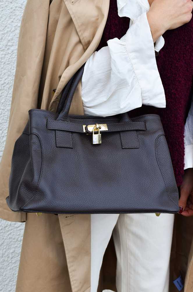 Sac Cuir Chocolat ANNA Noho - 1