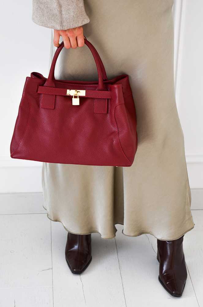 Sac Cuir Bordeaux ANNA Noho - 1