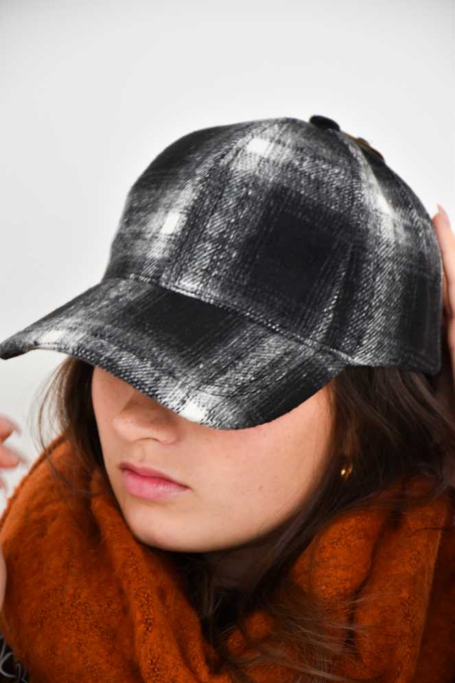 Casquette Carreau Noire JULIA Noho - 1