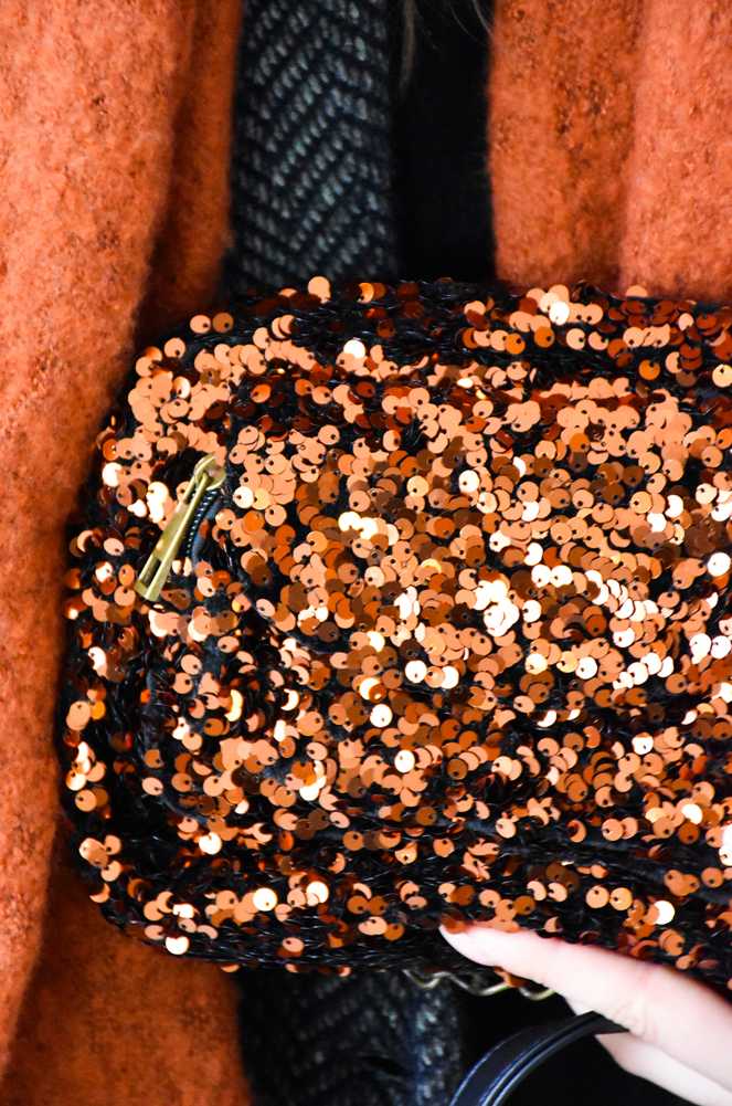 Sac Sequin Orange ROMA Noho - 1