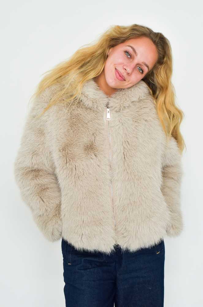 Veste Fourrure Beige JULIA Noho - 1