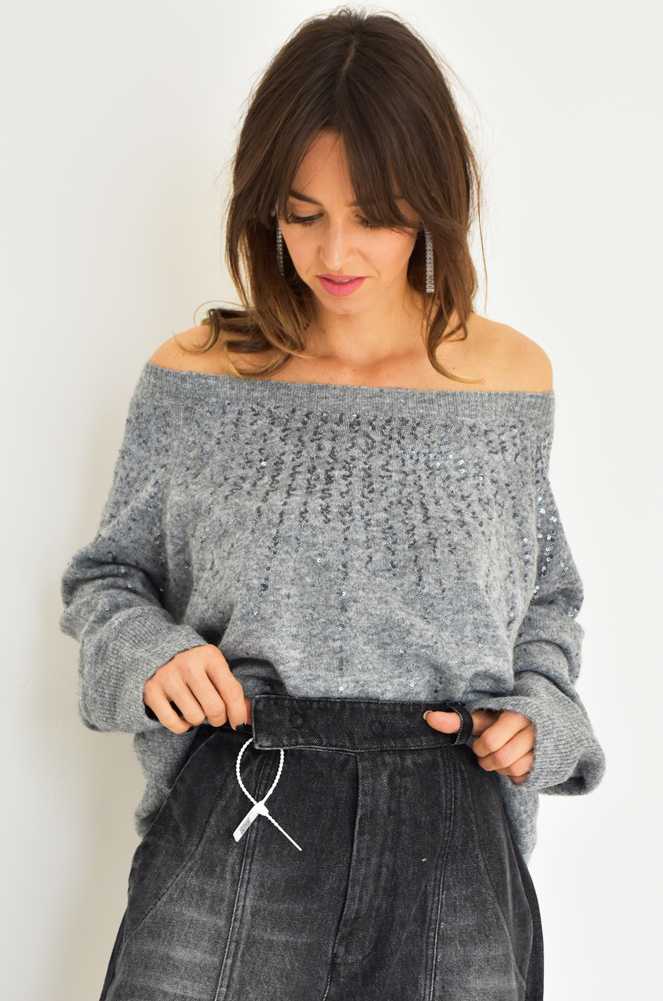 Pull Sequin Gris ANAE Noho - 1