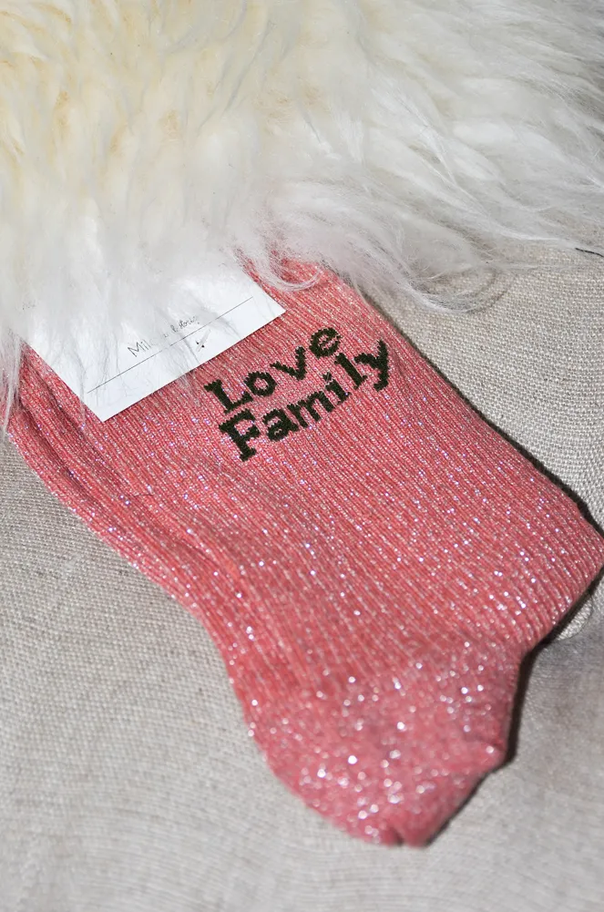 Chaussettes Paillettes Rose FAMILY