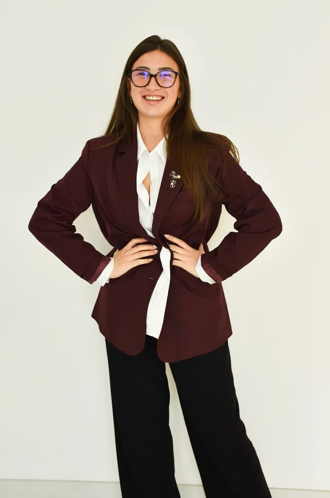 Blazer Poche Bordeaux CHARLOTTE