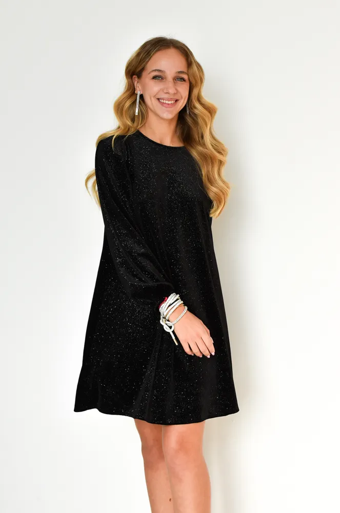 Robe Paillette Noire TYLA