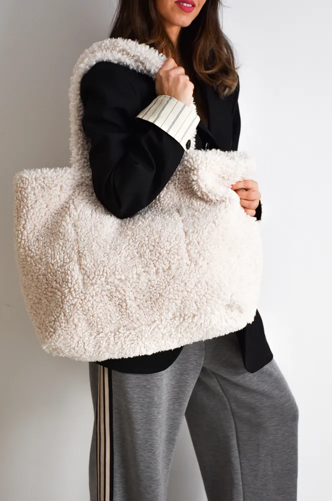 Sac Bouclette Ecru ZOE