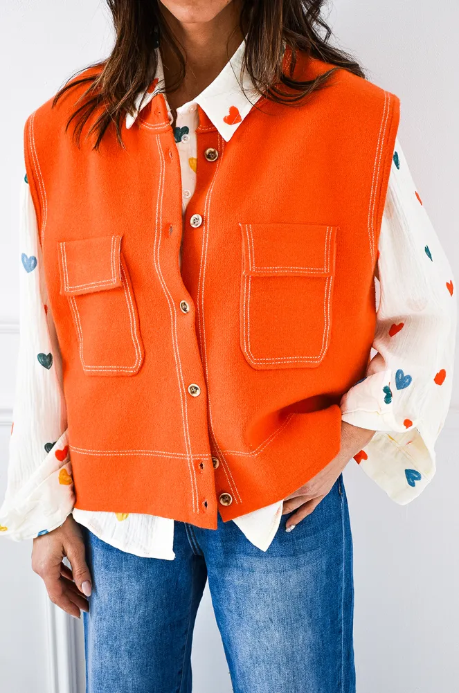 Gilet Surpiqures Orange LUNA