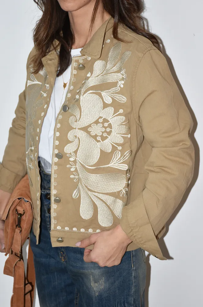 Veste Brodée Beige CHEYENNE