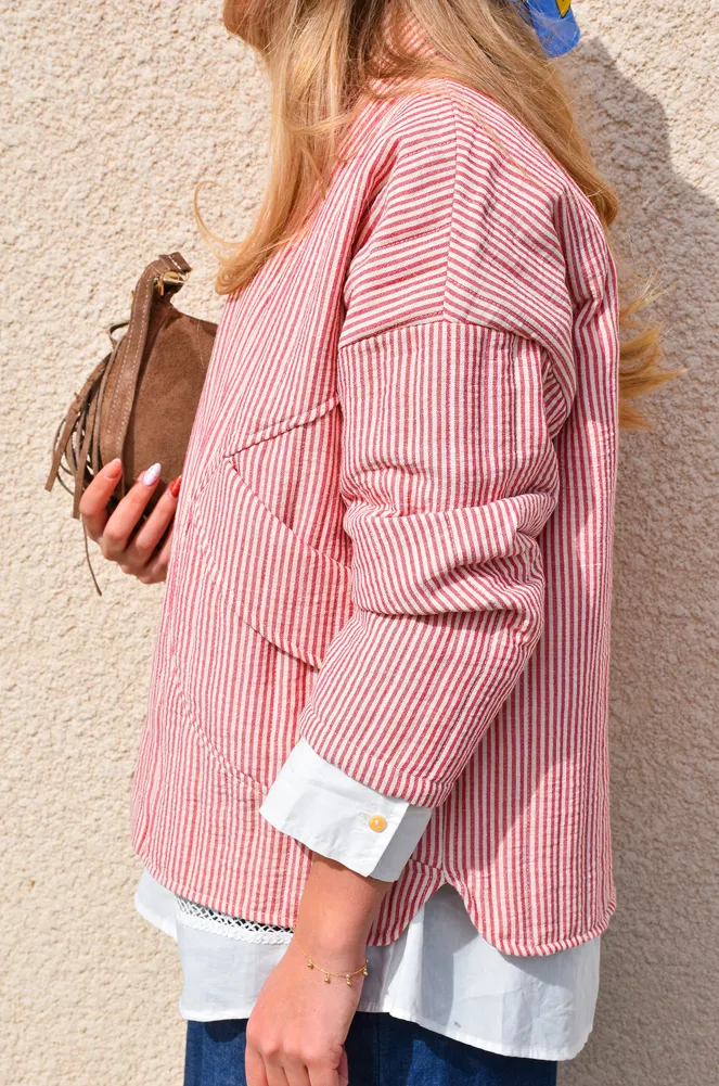 Veste Rayures Rouge THEA