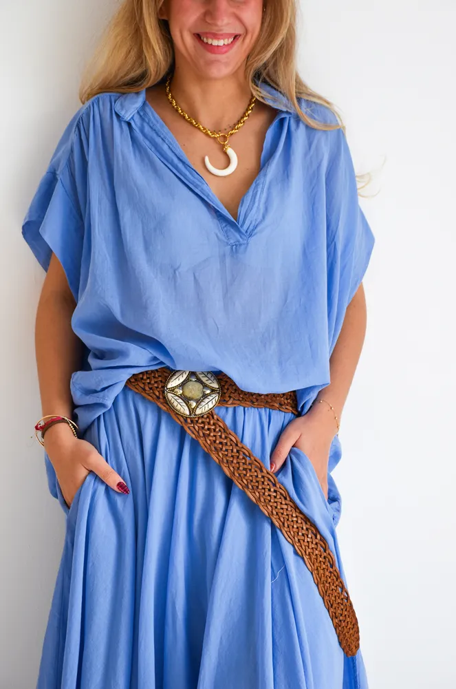 Blouse Bleu Lavande NOEMIE