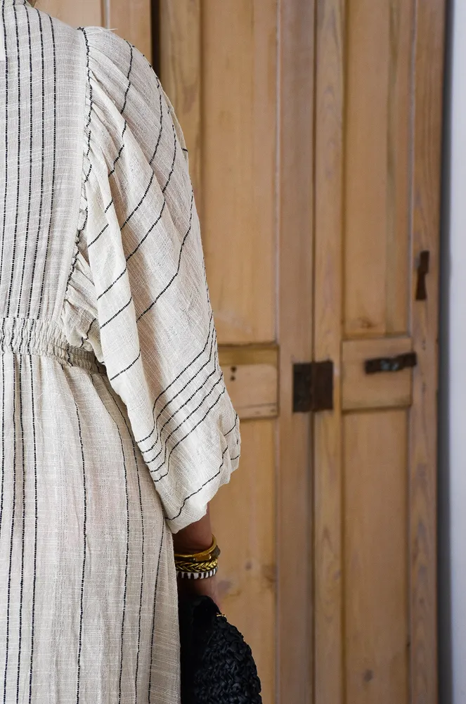 Robe Rayée Beige LIVORNO