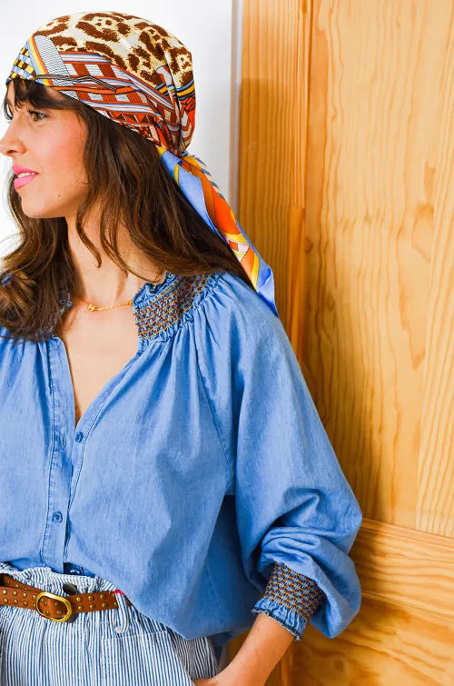 Chemisier Brodé Denim LOUNA