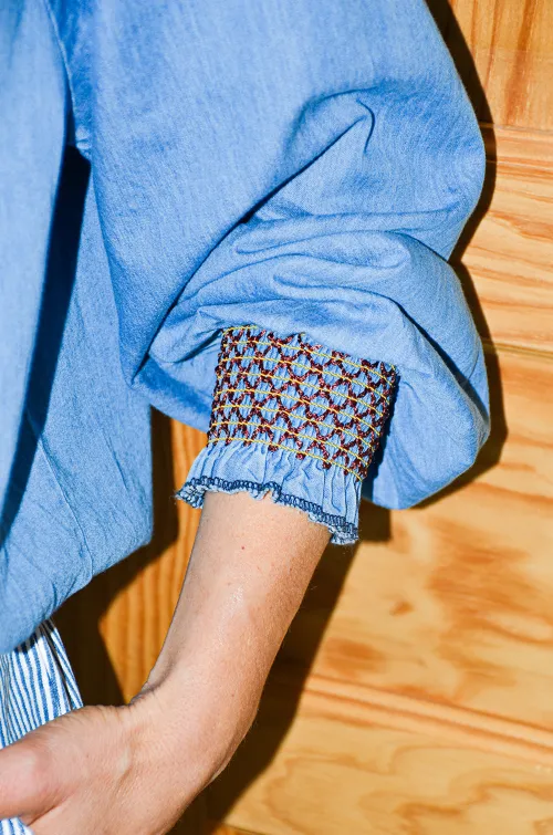 Chemisier Brodé Denim LOUNA